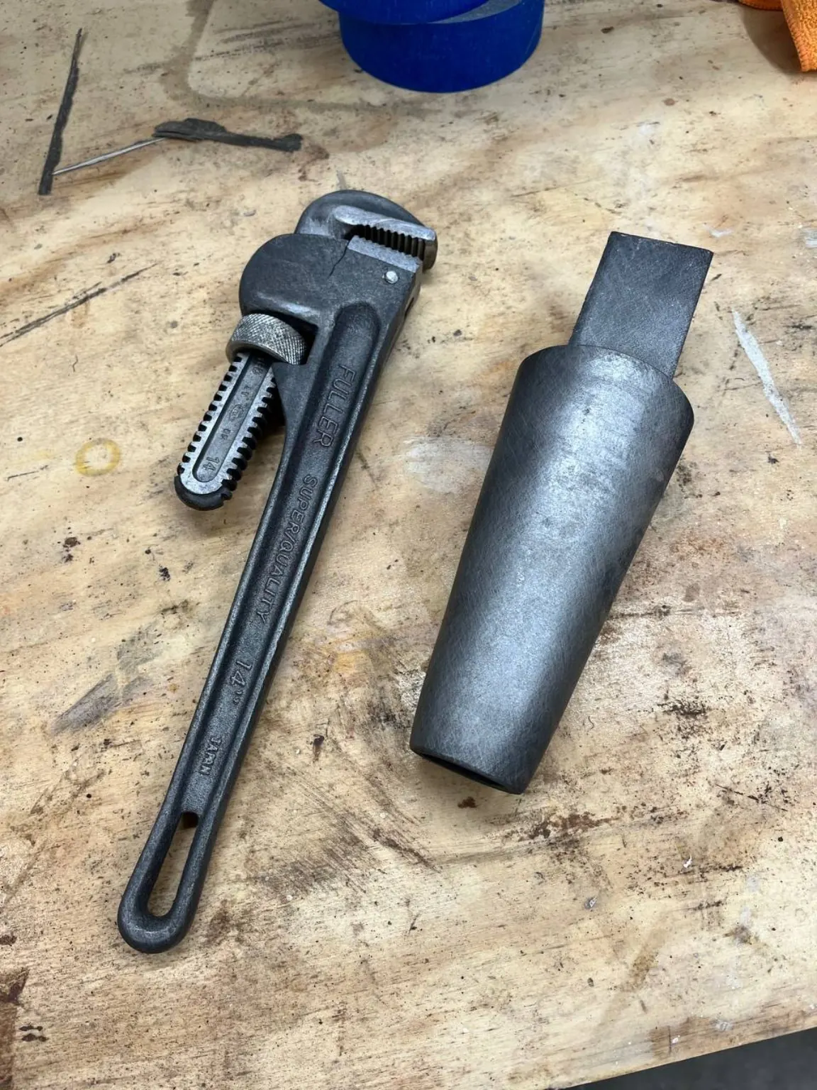 Metal tools after laser cleaning