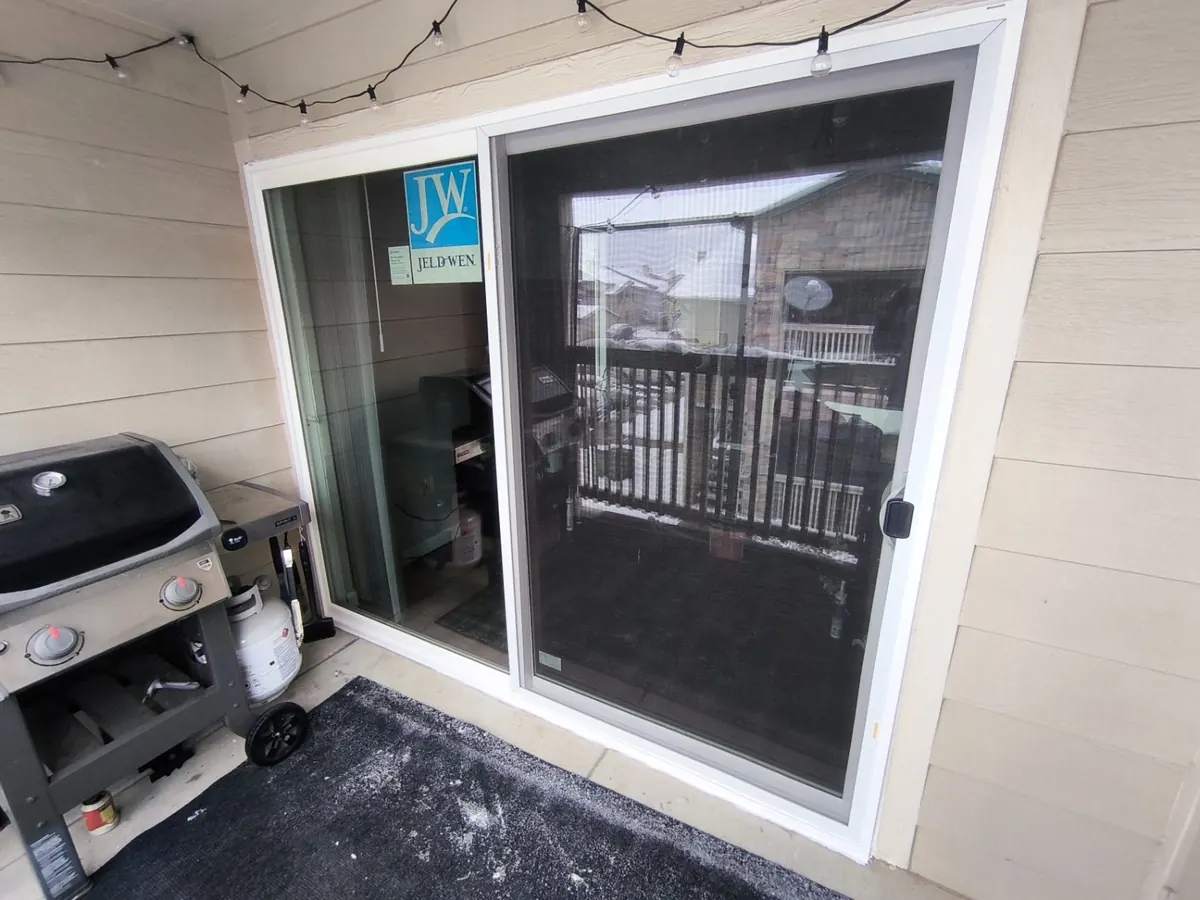 New sliding glass door installation